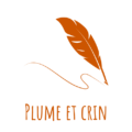 Logo plume et crin orange